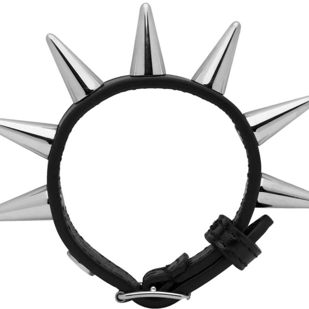 Rare Find! New! Gucci Stud Motif Leather Bracelet In Black New In Box